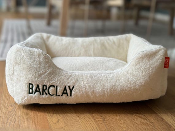 Personalized Faux Fur Dog Bed Cover: Washable Calming Pet Bed Cover