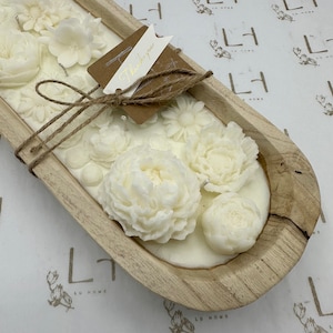 Botanical Garden Soy Candle: 6-Wick Dough Bowl, Floral Scented