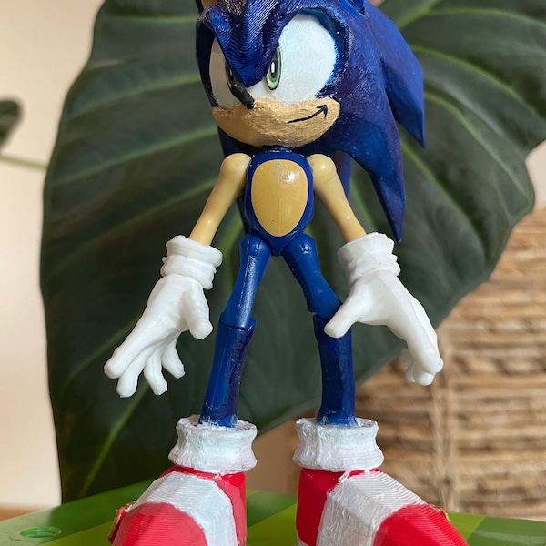 Sonic The Hedgehog Custom 3D Printed Jakks Pacific Sonic Inspired Figure PARTS (Head,Hands,Shoes) Please Read Description