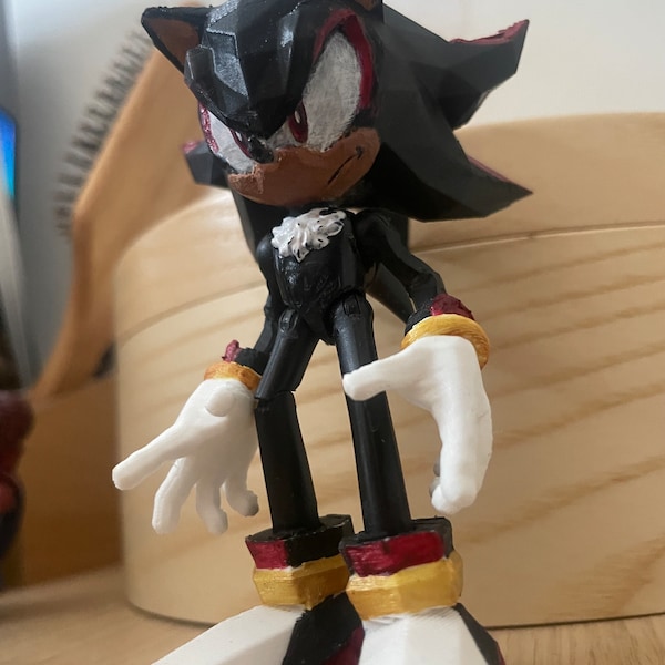 Sonic The Hedgehog Custom 3D Printed Jakks Pacific Shadow Inspired Figure PARTS (Head,Hands,Shoes) Please Read Description