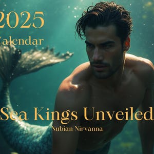 Sea Kings Unveiled: a Nubian Nirvanna Wall Calendar, Hunks, Gifts for Her, Gifts for Mom, Gifts for Girlfriend, Birthday Gifts, Gifts,