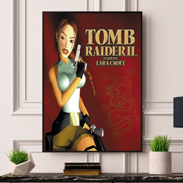 Tomb Raider 2 Framed/Unframed A5 A4 A3 A2 A1 Poster Best Print Quality Free Fast Worldwide Delivery Best On Etsy