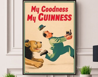 Guinness Vintage gerahmt / ungerahmt A5 A4 A3 A2 A1 Poster Beste Druckqualität Kostenlose Schnelle Weltweite LieferungBest auf Etsy