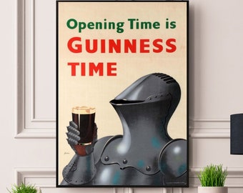 Póster vintage de Guinness con marco o sin marco, tamaños A5, A4, A3, A2 y A1. La mejor calidad de impresión. Envío a todo el mundo. Lo mejor de Etsy.