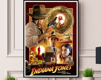Indiana Jones Raiders of the Lost Ark ingelijst/ingelijst A5 A4 A3 A2 A1 poster beste printkwaliteit gratis snelle wereldwijde levering beste op Etsy