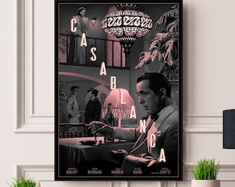 Casablanca Poster Framed/Unframed A5 A4 A3 A2 A1 Poster Best Print Quality Free Fast Worldwide DeliveryBest On Etsy