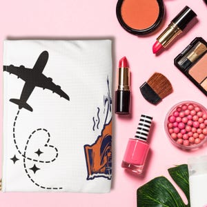 Benutzerdefinierte Kalifornien Reisezubehör Beutel, Strand Urlaub Beutel, Reiseveranstalter, Make-Up Tasche, Geschenk für Reisende, Kalifornien Souvenir