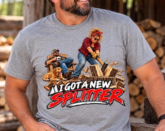 Funny Wood Splitting T-Shirt, Country Humor, Firewood Enthusiast Gift