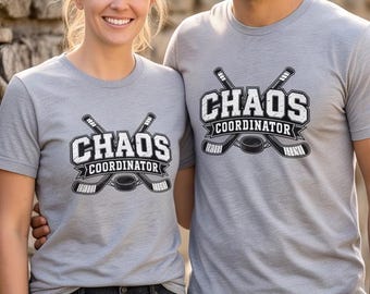 Funny Hockey Chaos Coordinator Tee, Team Manager, Hockey Mom Gift