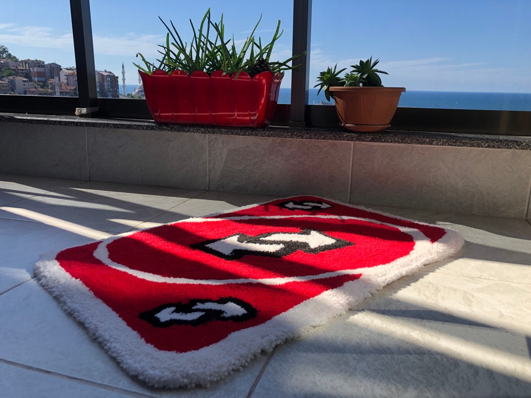 Tufted Uno Reverse Rugaesthetic Square Rughandmade Tufed - Etsy