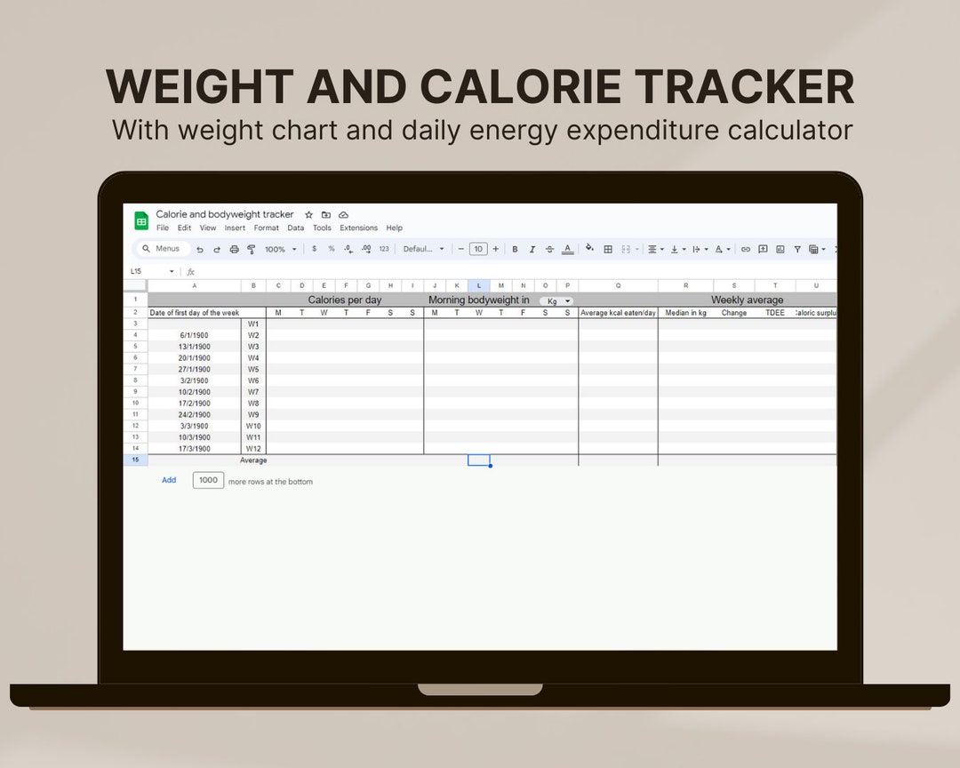 Calorie and Bodyweight Tracker - Calorie Tracker - TDEE Calculator ...