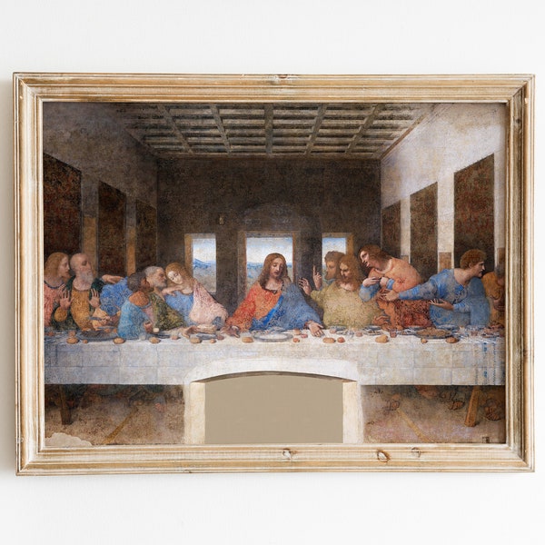 Leonardo Da Vinci Last Supper Print - Etsy
