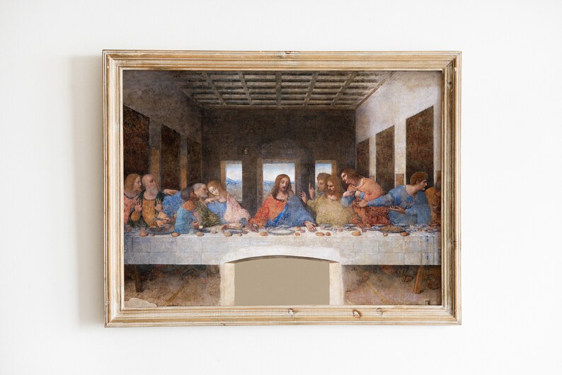 The Last Supper, High Resolution Digital Last Supper by Leonardo Da