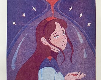 Homura Risograph Print