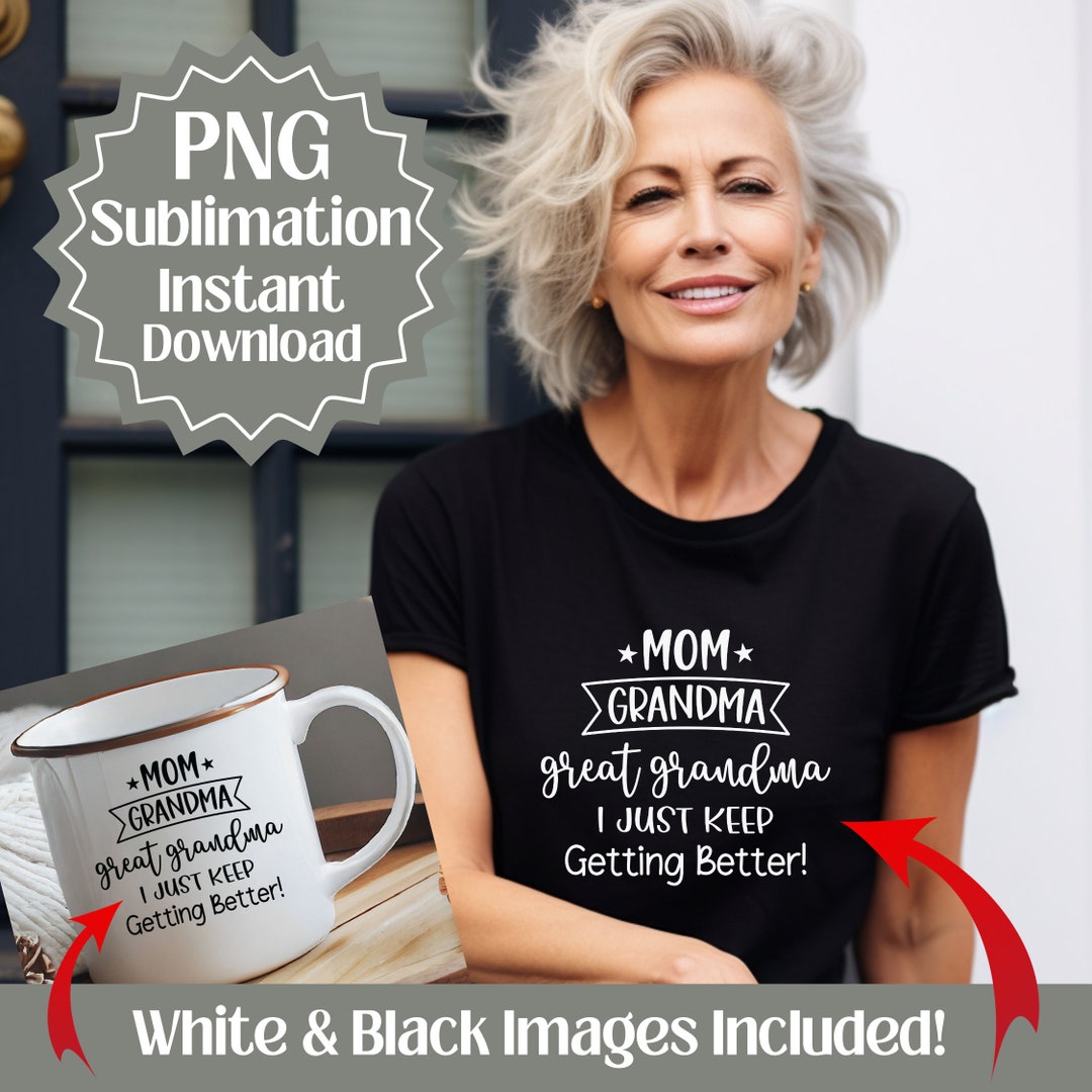 Mom Grandma Great grandma PNG Sweatshirt Great Grandma Etsy