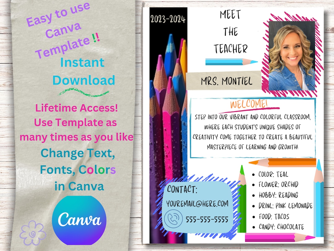 Meet the Teacher Editable & Customizable Back to School Flyer | School ...