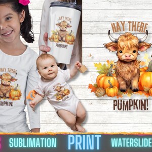 Highland Kuh Druck, beste Sublimation Downloads, Herbst png Clipart, dtf Transfers bereit für die Presse, Trendy Herbst Shirt Design