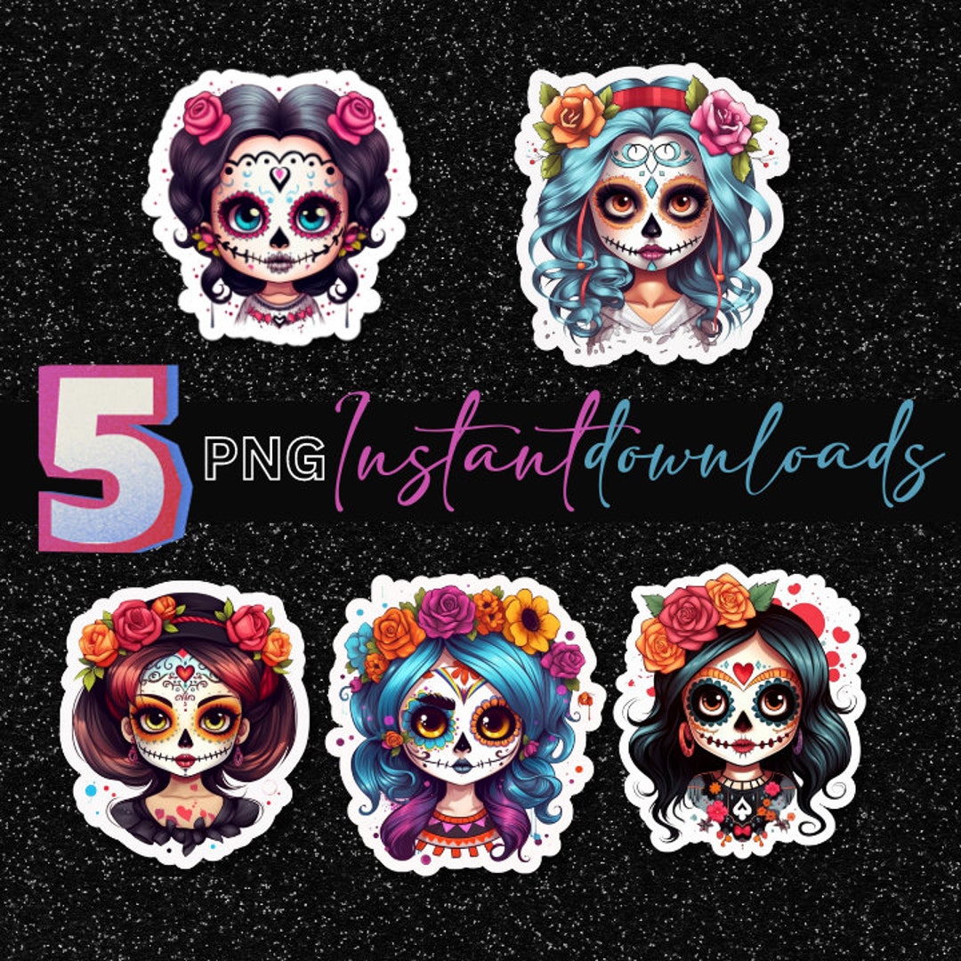 Sugar Skull PNG Digital File, Dia De Los Muertos ,day of the Dead ...