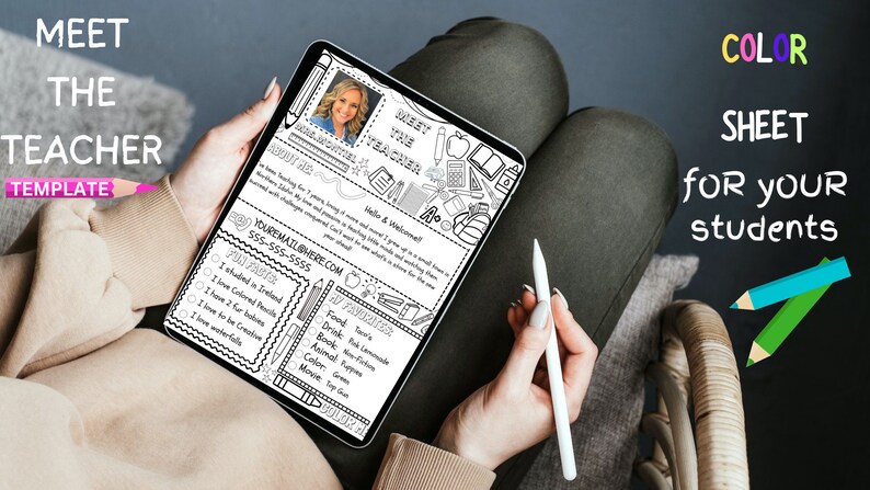 Meet the Teacher Template, Editable Teacher Printable, Open House ...