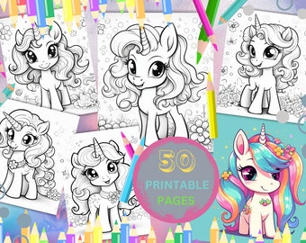 Pages à colorier de licorne, Licorne, Jeux de Licorne, Activités de Licorne, Pages de coloriage imprimables, Anniversaire de fête de Licorne, Pages d'activités pour enfants
