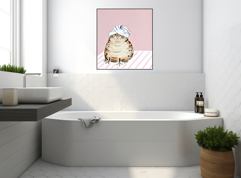 Bathtub Art Print Girl Bathroom Wall Art Printable (Download Now) Etsy