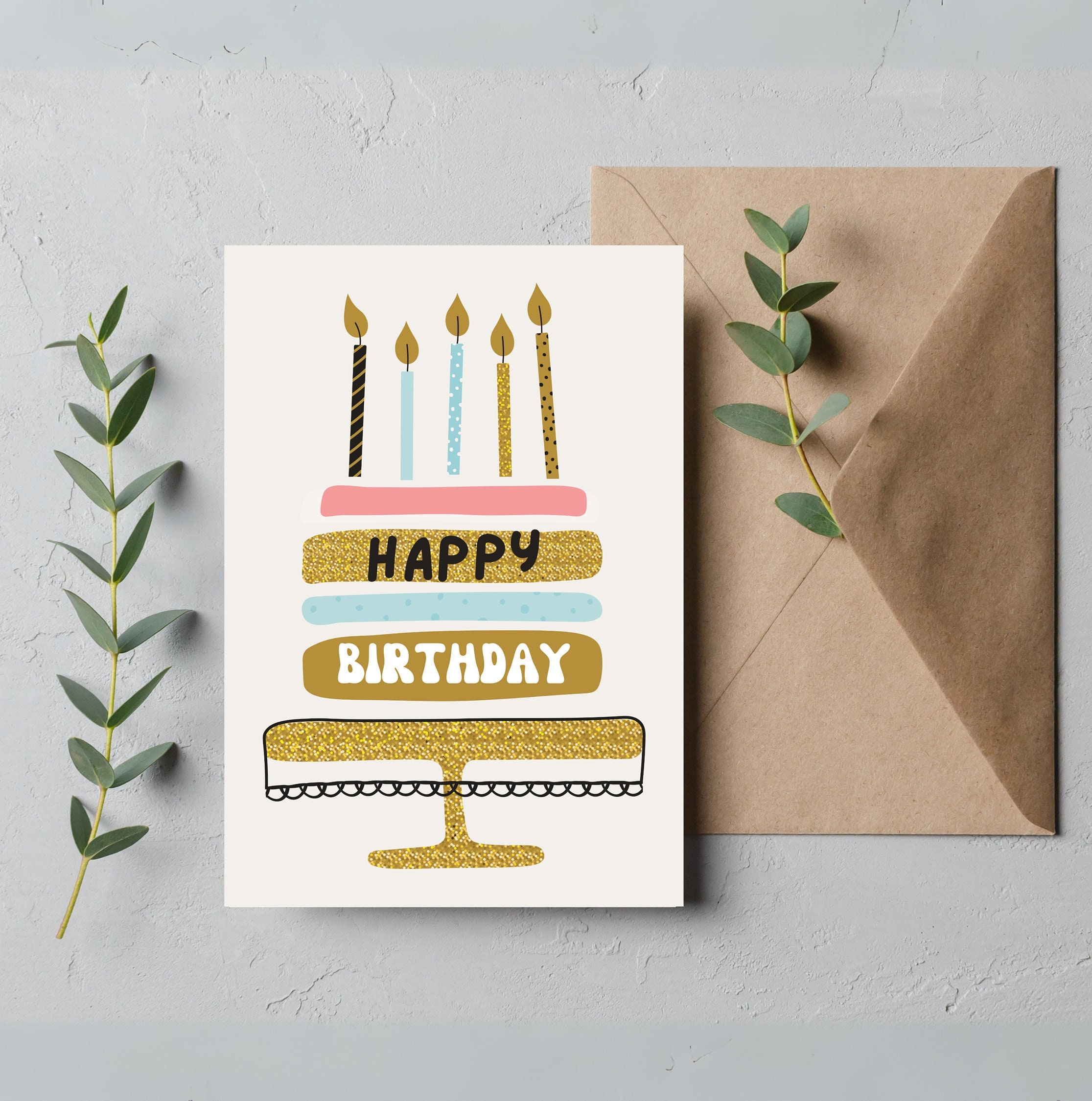 Birthday Card Template Editable Custom Printable Card - Etsy