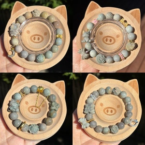 Alashan Agate Bracelet/ Natural Gemstone Bracelets/ Blue Colors