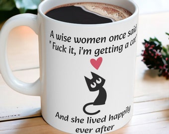 Cat themed gifts | Cat mom gift | Funny black cat mug | Cat Lover Gift Mug | Cat gift | Black cat gifts |