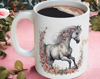 Tasse personnalisée | Cadeau pour elle | Amoureux des chevaux | Tasse de cheval | Cadeau pour maman | Tasse à café | Cadeau personnalisé |