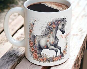 Tasse personnalisée | Cadeau pour elle | Amoureux des chevaux | Tasse de cheval | Cadeau pour maman | Tasse à café | Cadeau personnalisé |