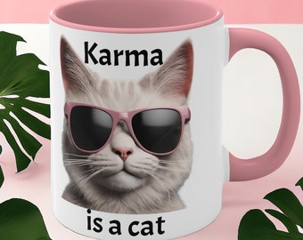 Coupes Taylor | Tasse Taylor | La tasse de Taylor | Karma est une tasse de chat | Verre Taylor | Tasse inspirée de l’album de musique | Tasse en verre Swiftie |