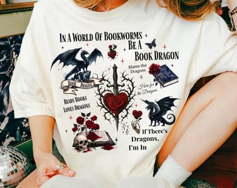 Be a Book Dragon Sweatshirt, Bookworm to Dragon Pullover, Fantasy Book Merch, Book Lover Gift, Book Club Hoodie