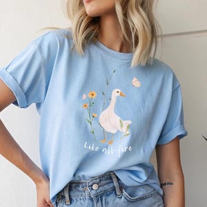 Bluza All Fire Goose, Like All Fire, Koszulka Goose, Słodka koszulka Goose, Kocham Cię, Miłość Goose, Miłośnik książek, Zainspirowany książką, Prezent książkowy