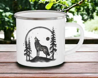 Tasse à café loup | Cadeaux loups | Tasse personnalisée | Modèle de tasse 11Oz et 15Oz | Cadeau pour lui | Cadeau pour elle | Cadeau de loup