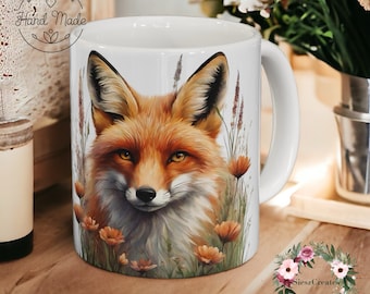 Nice Fox Custom Mug | Gift for fox lovers | Personalized Fox Mug | coffee Drink cup | red fox mug | Fox Coffee Mug | Fox |