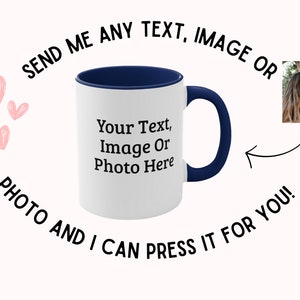 Personalized Photo Mug Coaster Text Photo Image Personalized Custom Gift Gifts for her and him Gift mug image 2