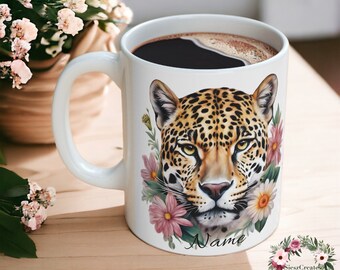 Tasse à café Jaguars, tasse à café en céramique, tasse personnalisée, tasses à café uniques, cadeau amateur de café, tasse à café Jaguar, tasse Jaguar