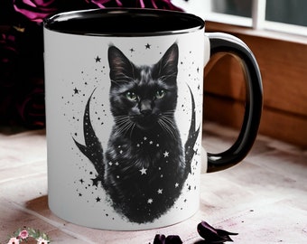 Tasse d’amant de chat | Tasse de chat mignonne | Cadeau chat noir | Tasse de chat drôle | Tasse à café chat noir | Cadeaux sur le thème du chat | Tasse chat