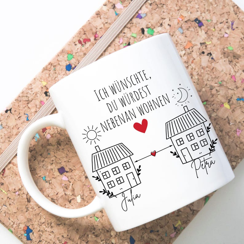 Breng je vriendschap op afstand dichterbij met deze 'I Wish You Lived Next Door' mok. Perfect als hartverwarmend cadeau voor hem of haar, gemaakt van hoogwaardig keramiek. Ideaal voor koffie- en theemomenten vol herinneringen!