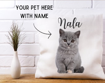 Cuscino per animali personalizzato | Cuscino per animali personalizzato | Cuscino per gatti personalizzato | Amanti degli animali | Regalo per gli amanti dei cani |