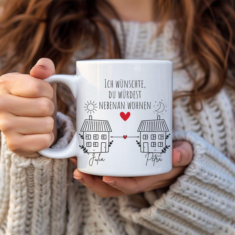 Breng je vriendschap op afstand dichterbij met deze 'I Wish You Lived Next Door' mok. Perfect als hartverwarmend cadeau voor hem of haar, gemaakt van hoogwaardig keramiek. Ideaal voor koffie- en theemomenten vol herinneringen!