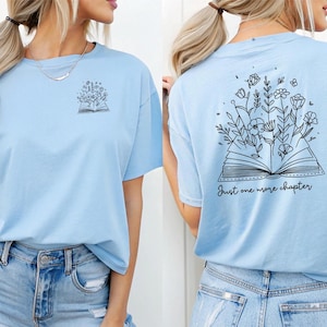 Just One More Chapter T-shirt, Bookish Crewneck, Reading Sweatshirt, Book Lover Gift, Books Pullover, Librarian Shirt, Unisex Sweatshirt