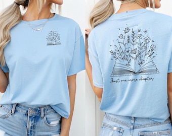 Just One More Chapter T-shirt, Bookish Crewneck, Reading Sweatshirt, Book Lover Gift, Books Pullover, Librarian Shirt, Unisex Sweatshirt