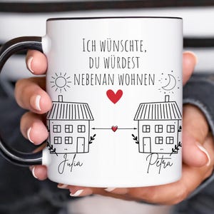 Breng je vriendschap op afstand dichterbij met deze 'I Wish You Lived Next Door' mok. Perfect als hartverwarmend cadeau voor hem of haar, gemaakt van hoogwaardig keramiek. Ideaal voor koffie- en theemomenten vol herinneringen!