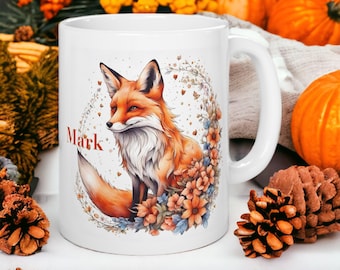Personalisierte Tasse | Fuchsbecher | Füchse Kaffeebecher | Fuchs-Geschenk | Geschenk für sie | Kaffeebecher |