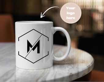 Custom Logo Mug | Logo Mug | Clear Mug Business Logo | Personalized Photo Mug | Boho Coffee Mug Logo | Quote Mug | Wholesale Mug