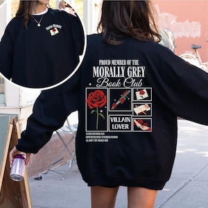 Sweatshirt für Leserinnen von expliziten Inhalten, Sweatshirt für Romantikleserinnen, Shirt für Leseratten, die Wert auf ein ambivalentes Verhältnis zu Moral legen, Geschenkidee für Bücherwürmer, für Liebhaberinnen erotischer Bücher, für Fans düsterer Romantik, Geschenkidee für erotische Inhalte