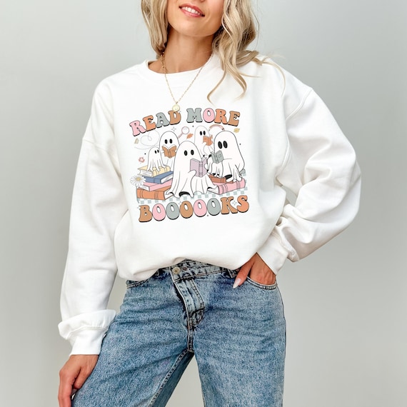 Read More Books Sweatshirt, Teacher Halloween Shirt, Halloween gift for her, Halloween Party Tee, Spooky Season Sweater, Cozy Fall Tshirt