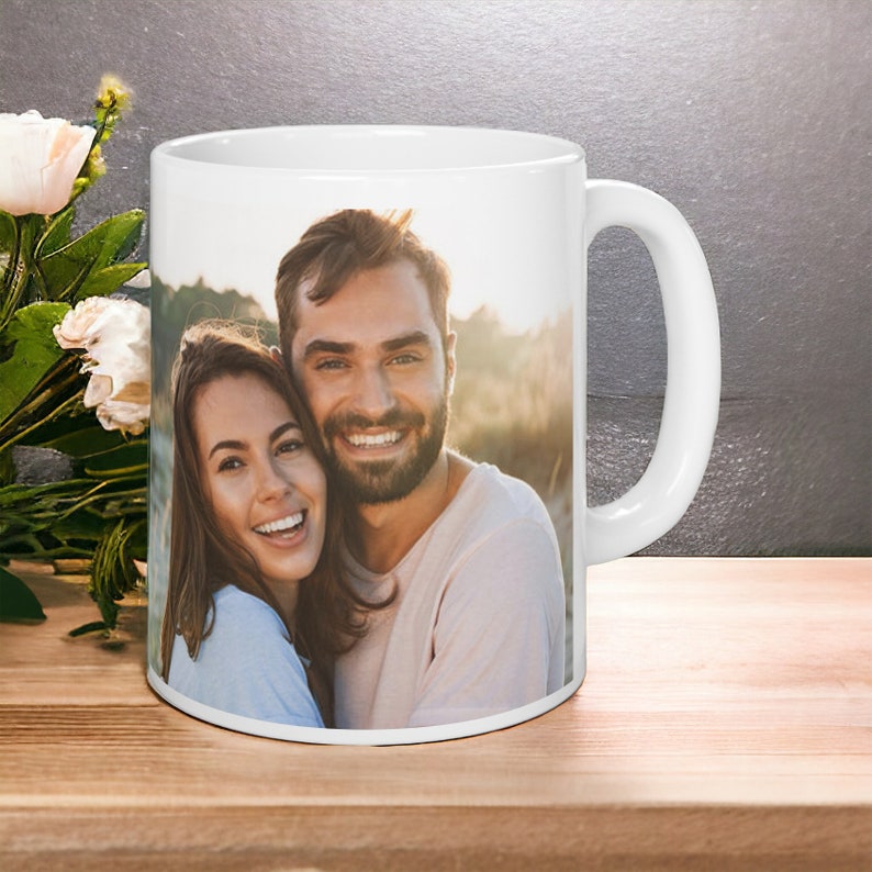 Personalisierte Fototasse Untersetzer Text Foto Bild personalisiertes individuelles Geschenk Geschenke für Sie und Ihn Geschenkbecher Bild 8