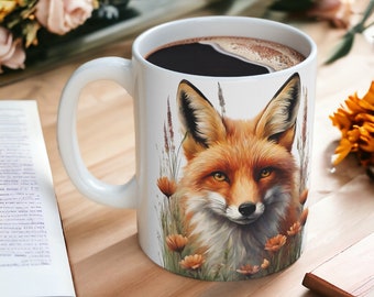 Nice Fox Custom Mug | Gift for fox lovers | Personalized Fox Mug | coffee Drink cup | red fox mug | Fox Coffee Mug | Fox |